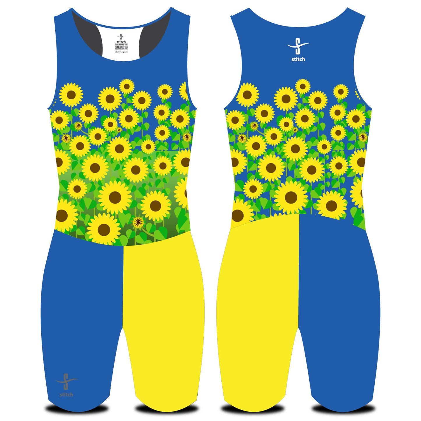 Stitch Rowing Ukraine Sunflowers with 2Tone Shorts AIO