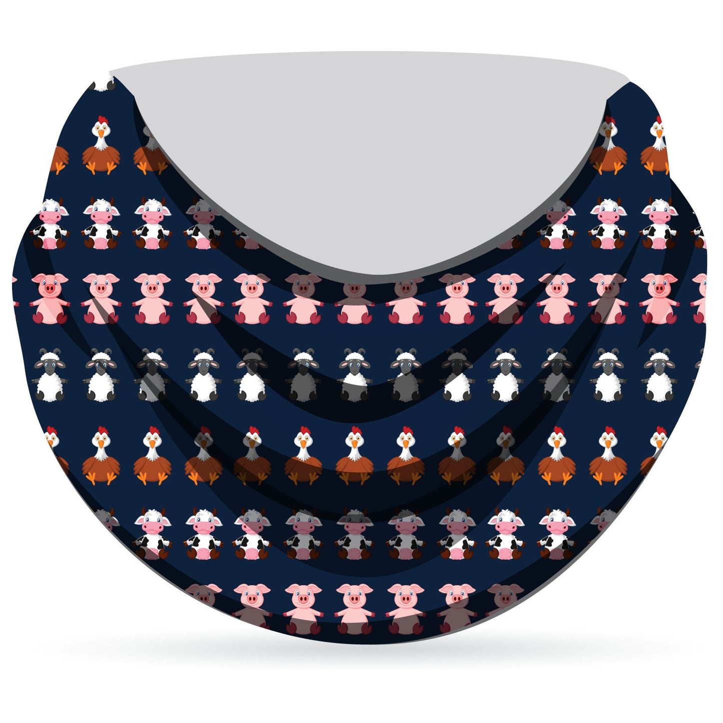 Stitch Rowing Snood Farm Animals
