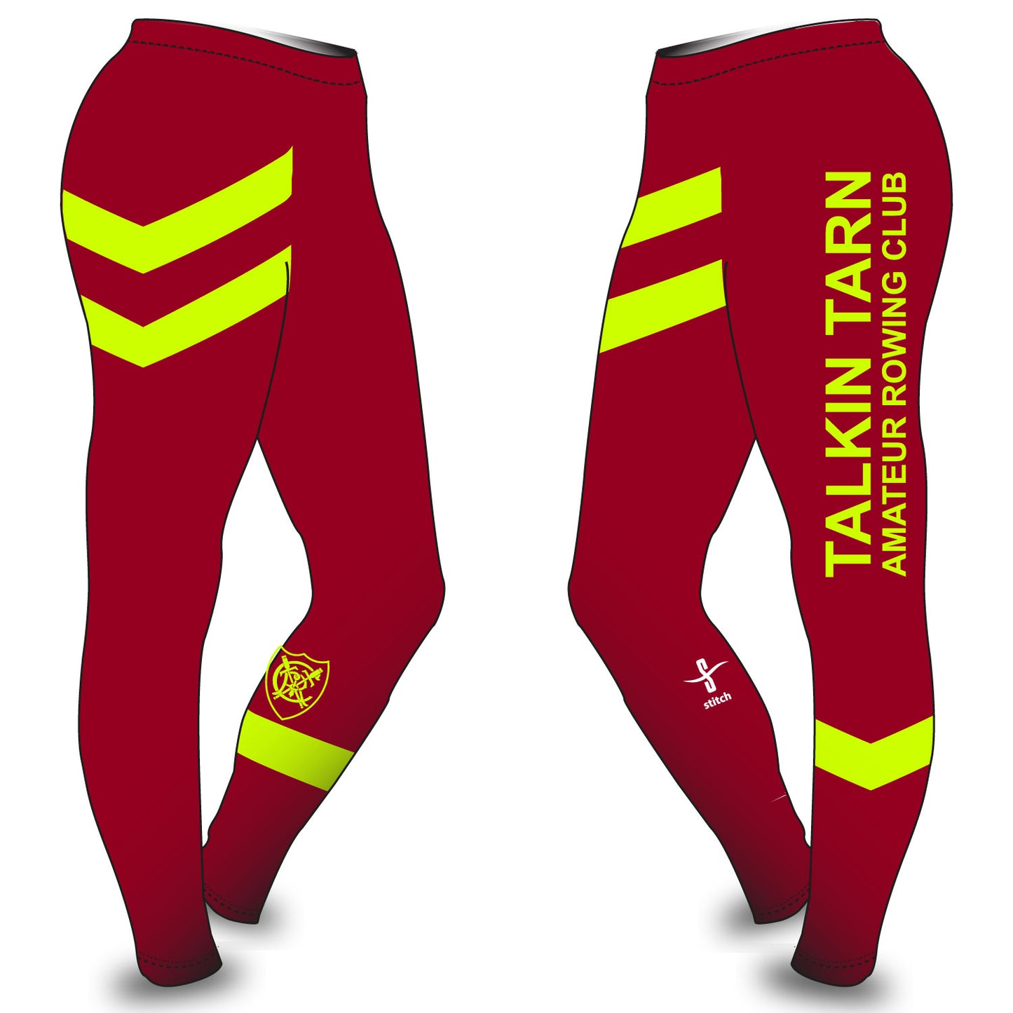 Talkin Tarn ARC Maroon Fluorescent Chevron Leggings