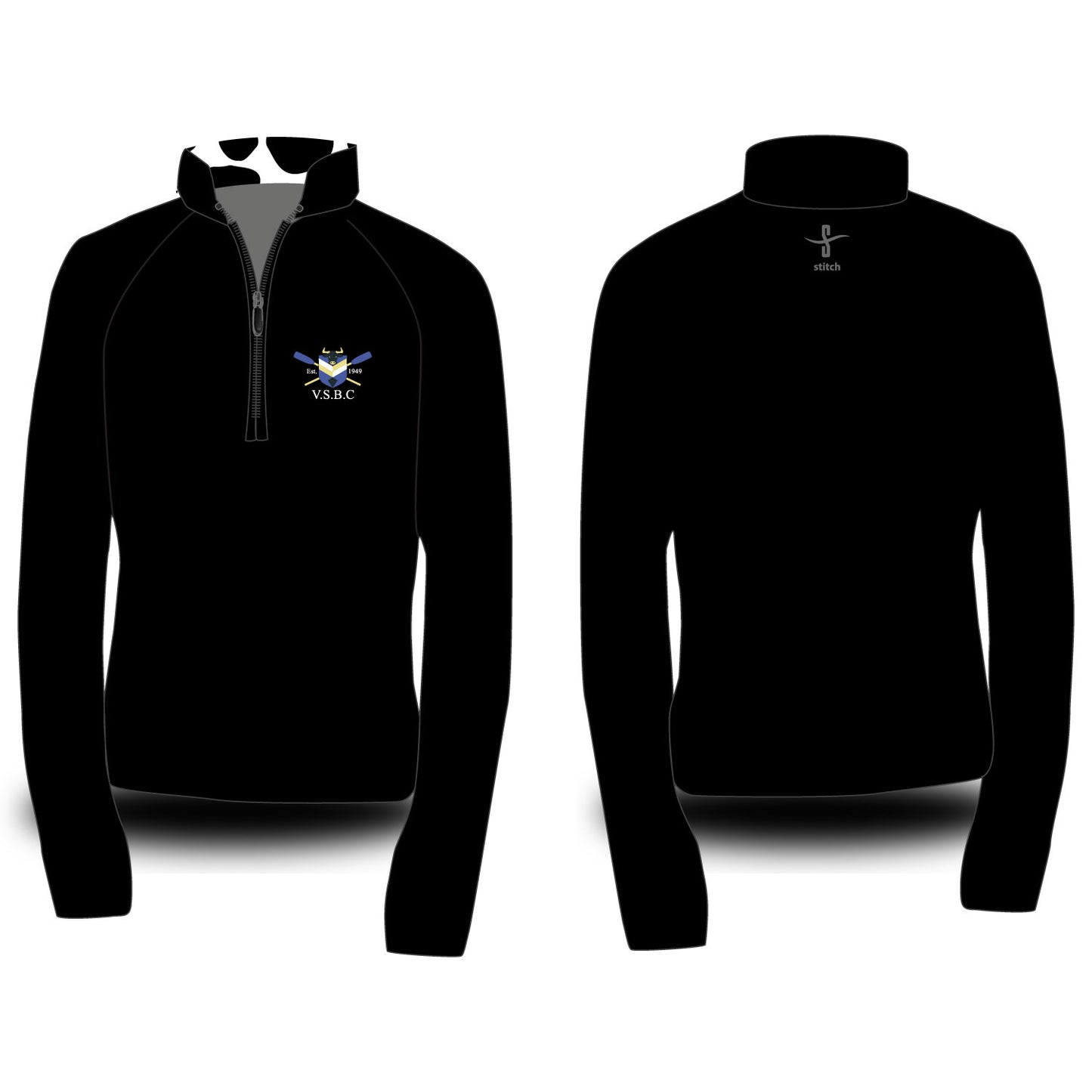 Vet School Boat Club Dark Morning Fleece Contrast Collar