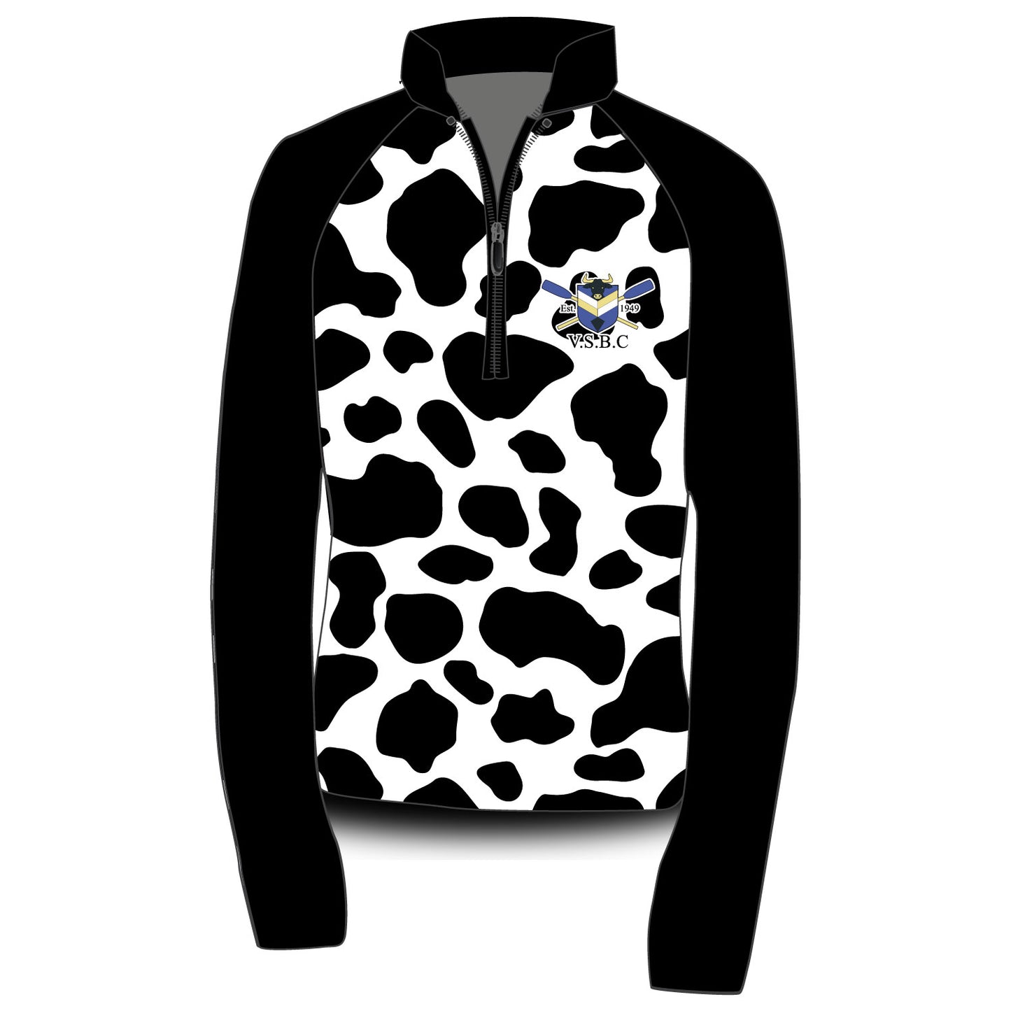 Vet School Boat Club Sublimated Fleece Cow Print Body