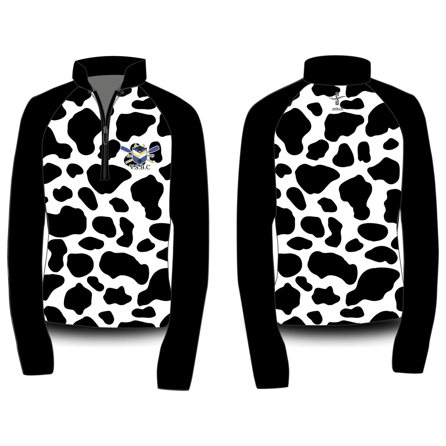 Vet School Boat Club Sublimated Fleece Cow Print Body