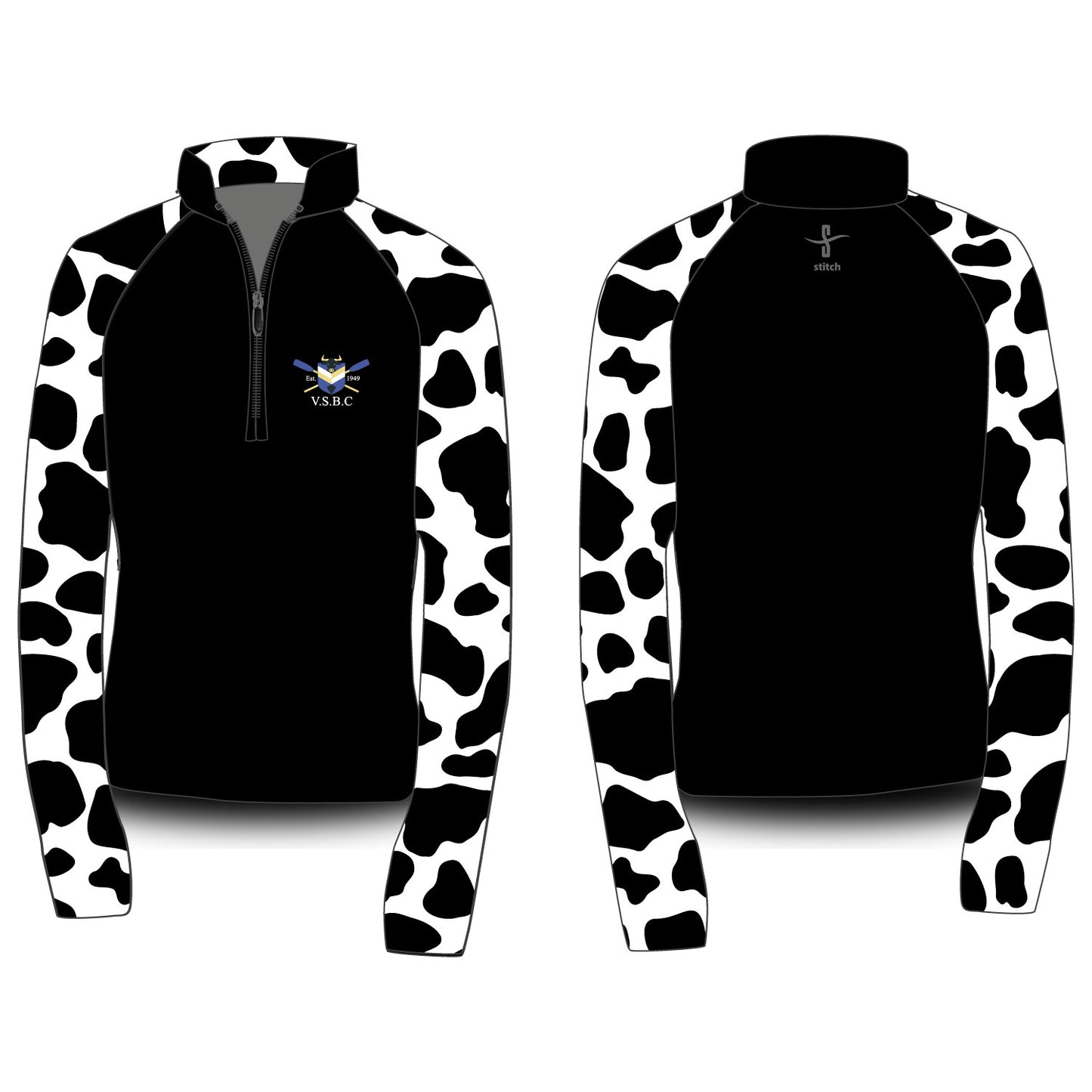 Vet School Boat Club Sublimated Fleece Cow Print Sleeves