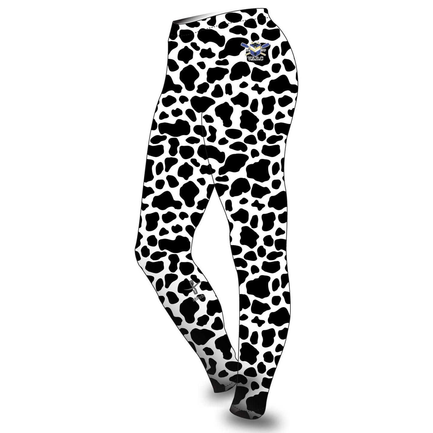 Vet School Boat Club Leggings Full Cow Print