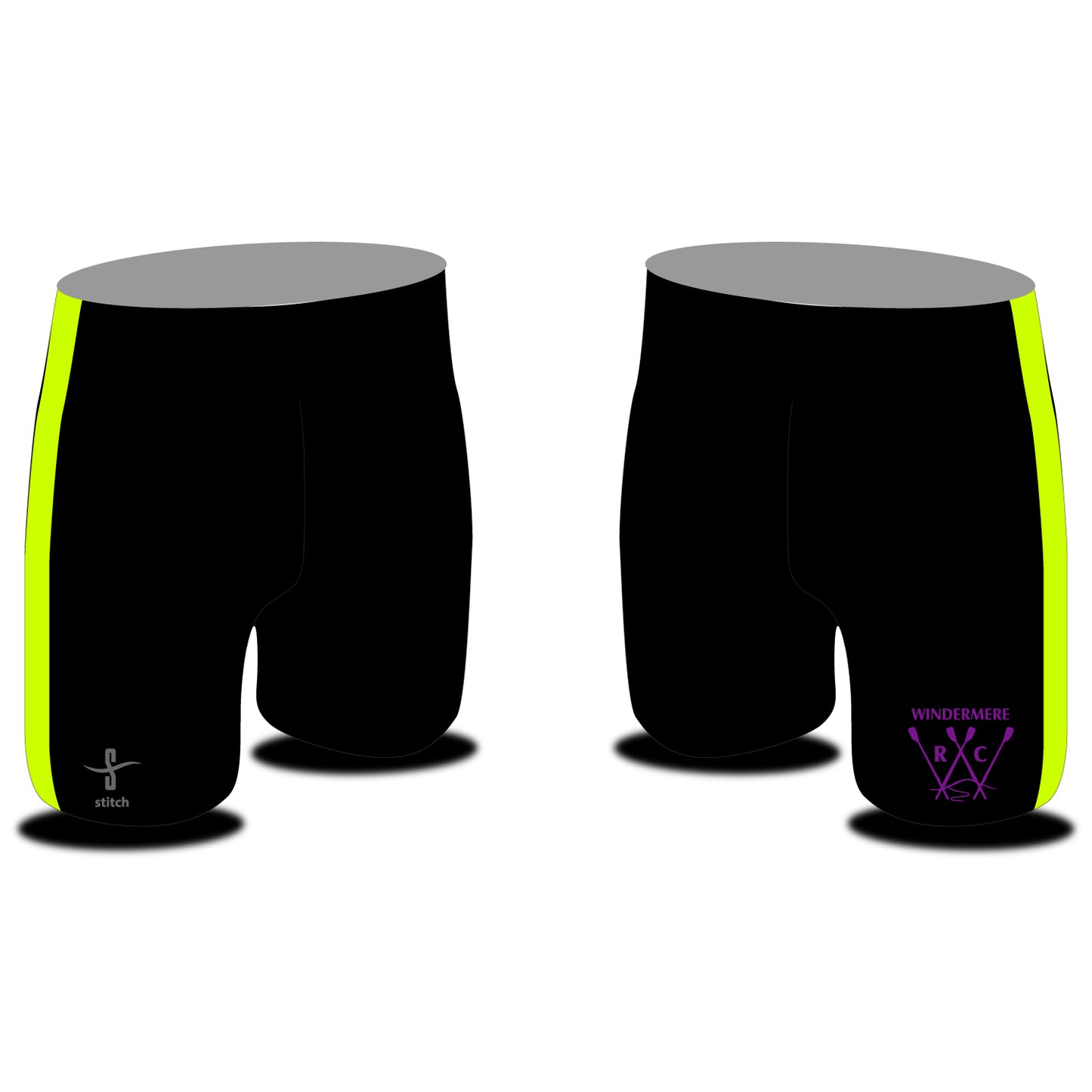 Windermere RC Rowing Shorts Fluorescent Stripe