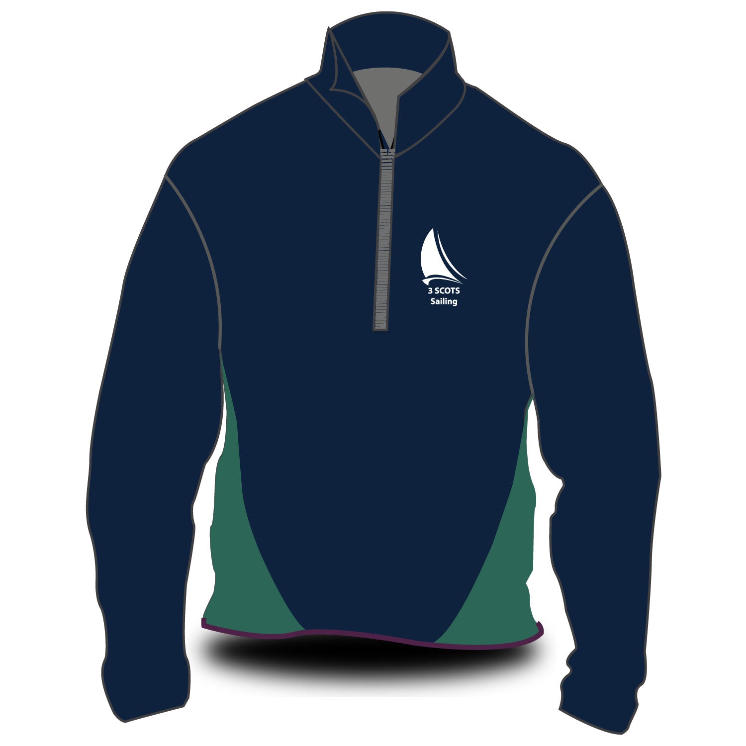 Soft Shell Jacket Panel 3 Scots Sailing 24-7 Contrast Side Panel Softshell Splash Jacket ...
