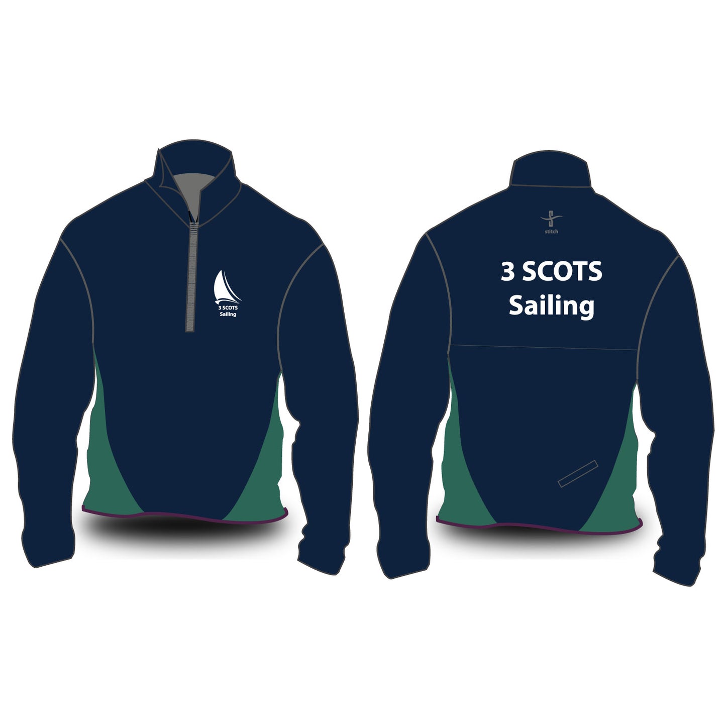 3 Scots Sailing 24-7 Contrast Side Panel Softshell Splash Jacket