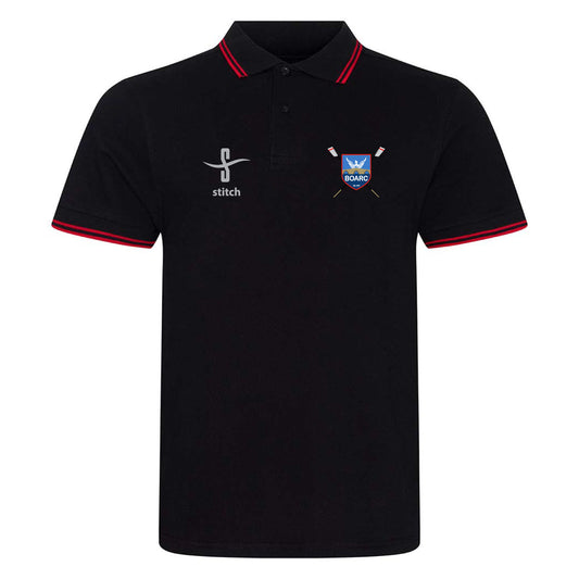 Bradford on Avon Rowing Club Polo Shirt Black & Red