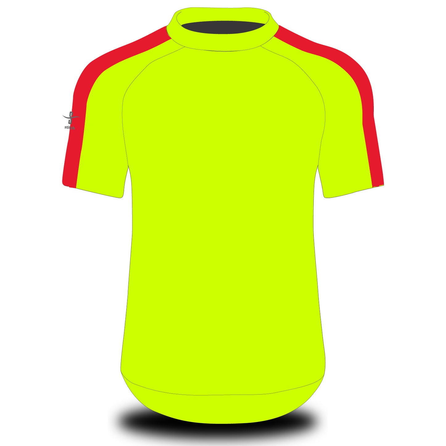 Bradford on Avon Rowing Club Fluorescent Yellow Tech Top Short Sleeve