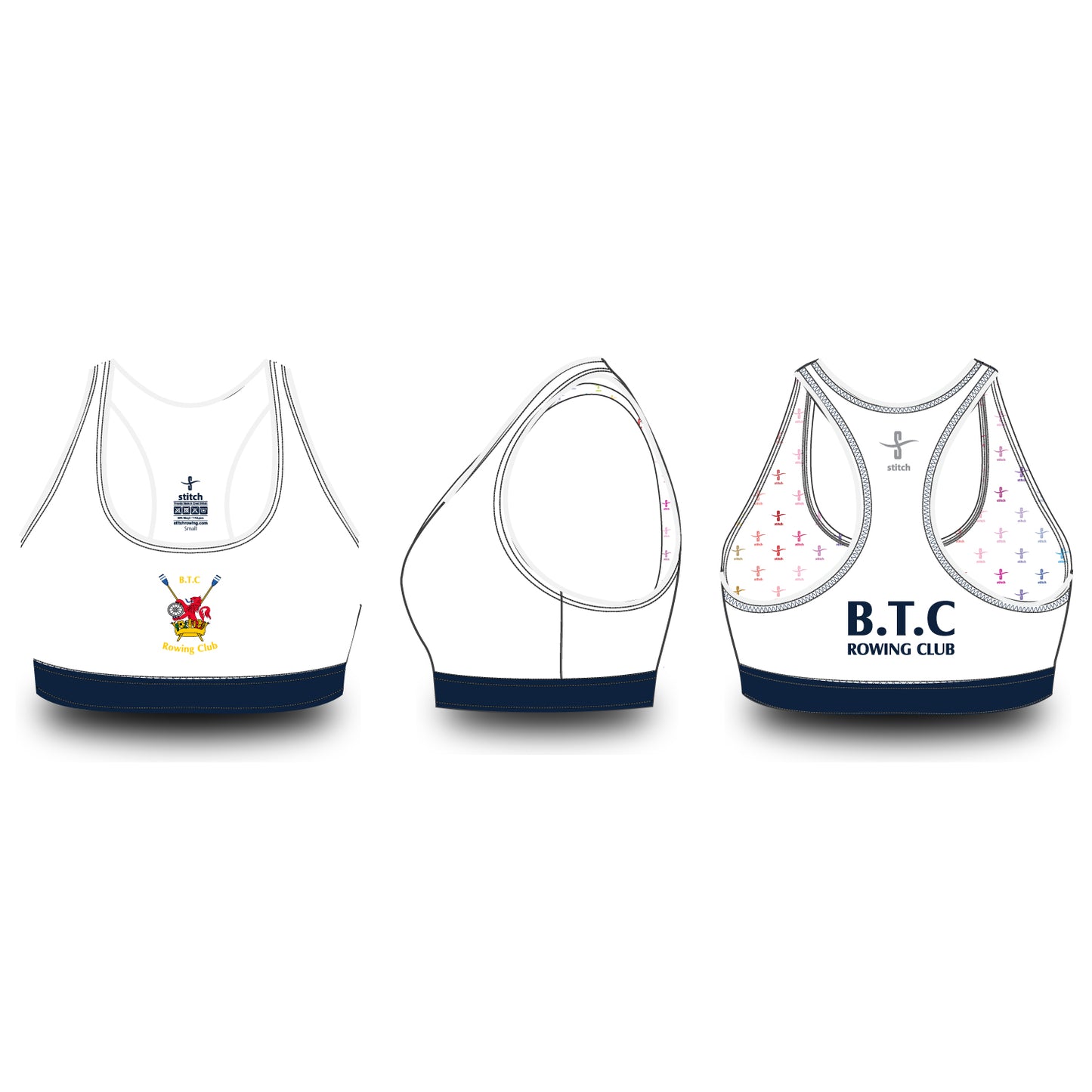 BTC Southampton Rowing Club White Sports Bra