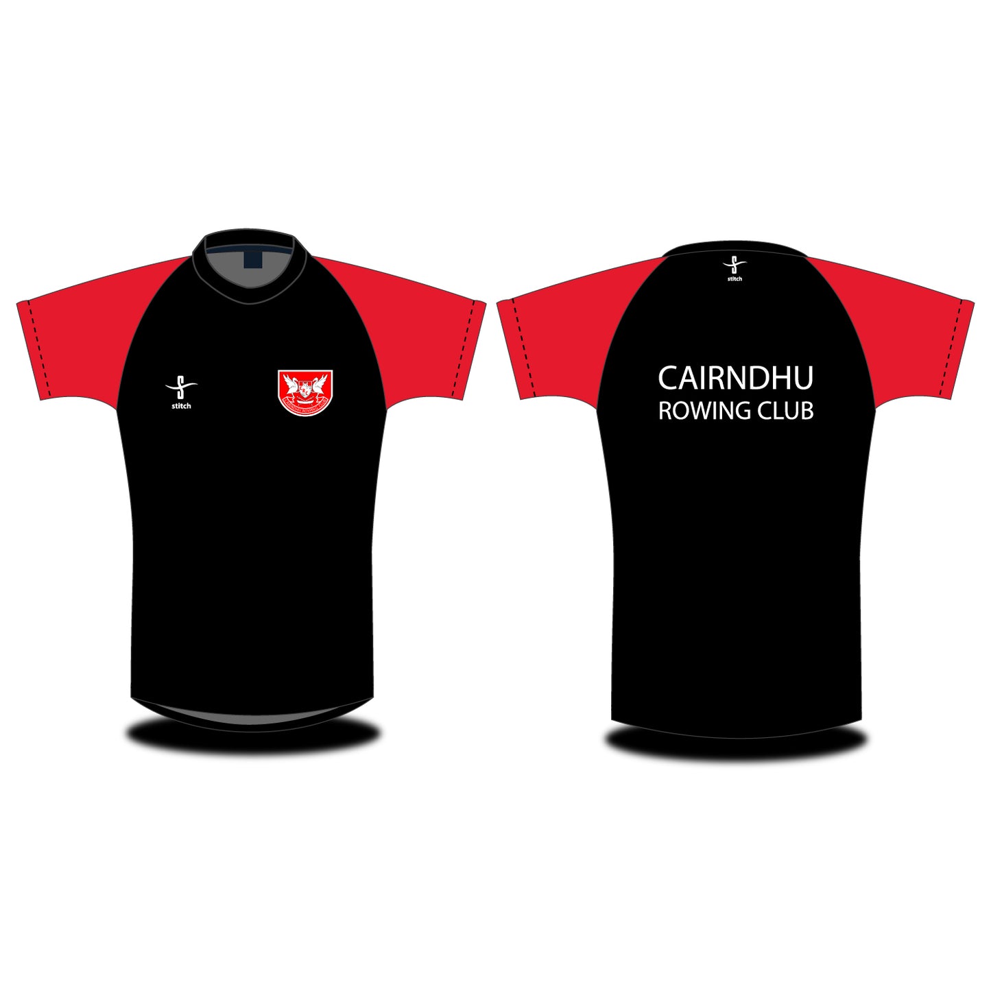 Cairndhu Rowing Club Black-Red T-shirt