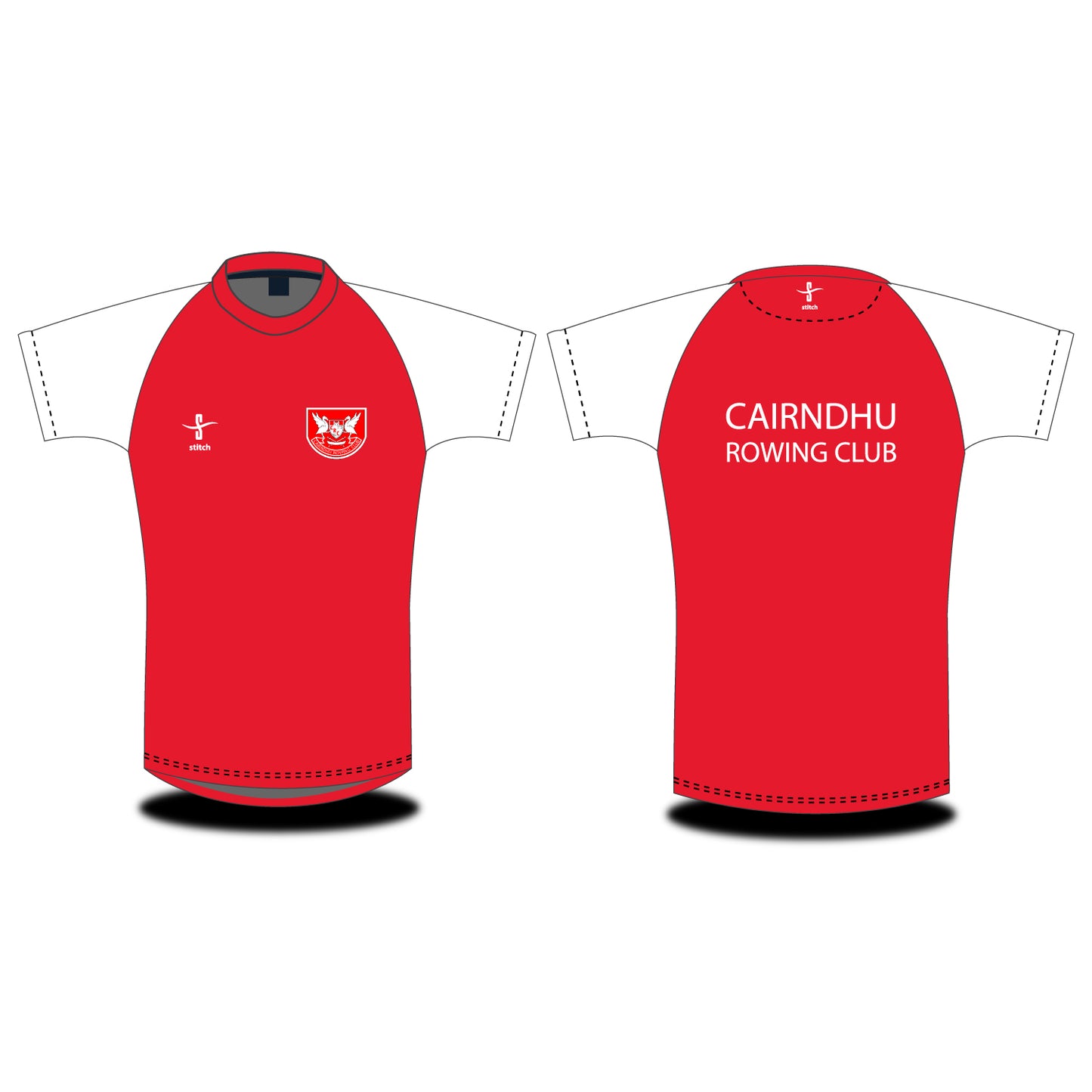 Cairndhu Rowing Club Red-White T-shirt