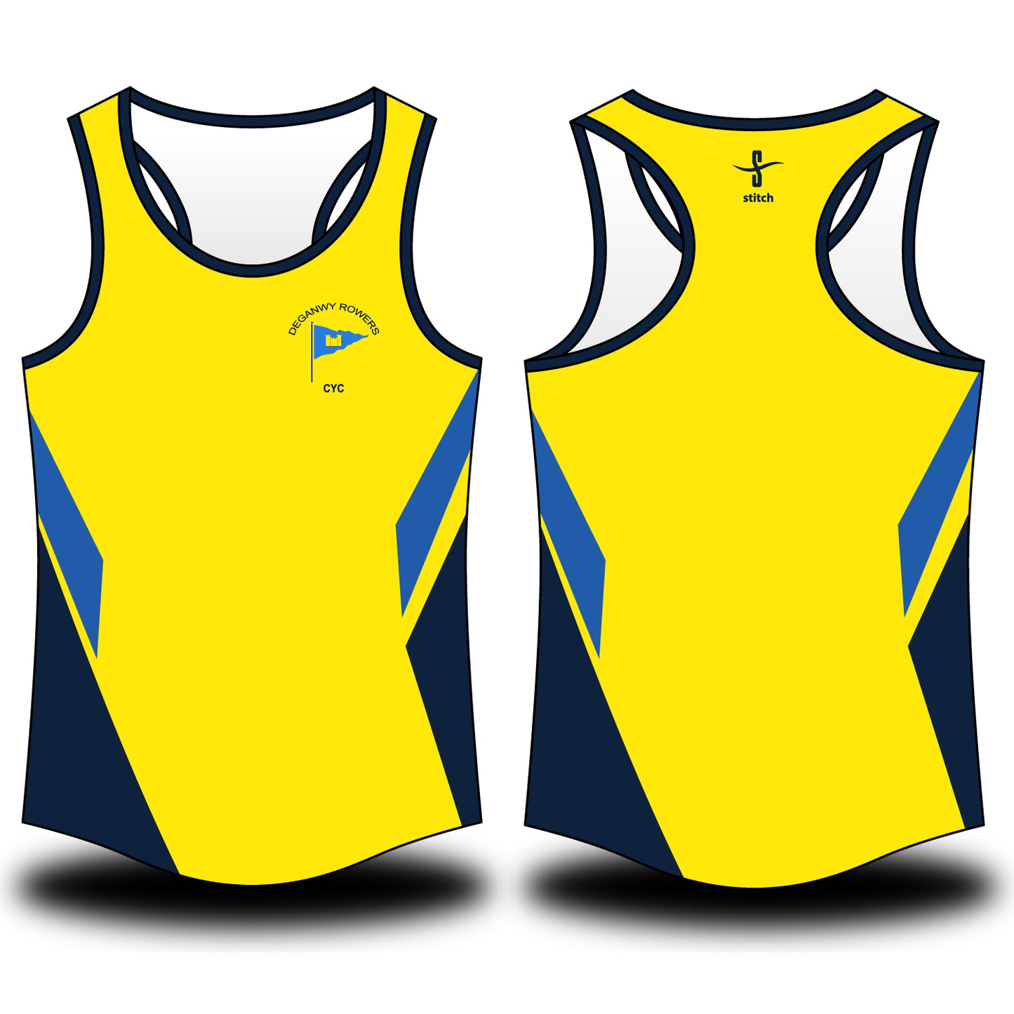 Deganwy Rowers TriColour Vest