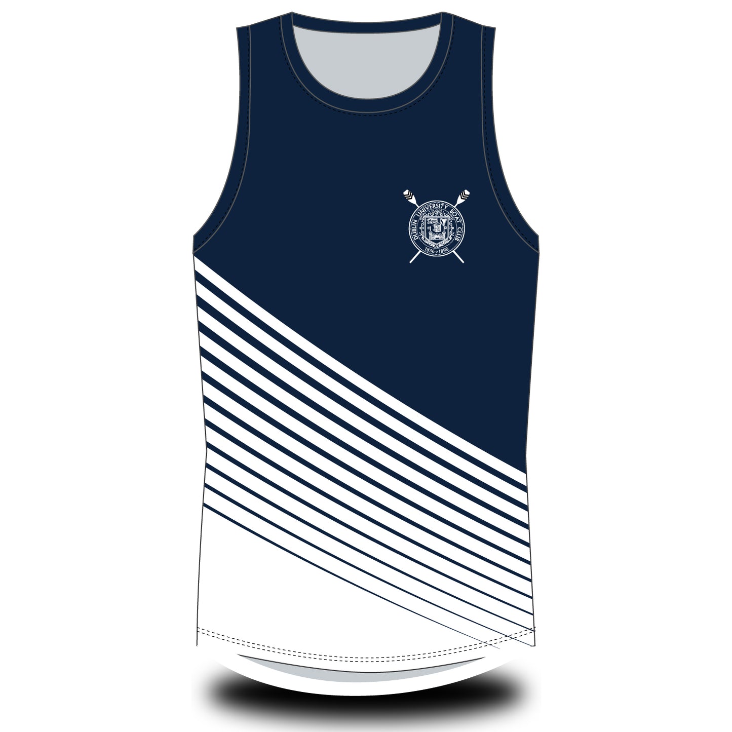 Dublin University BC Navy White Swoosh Vest