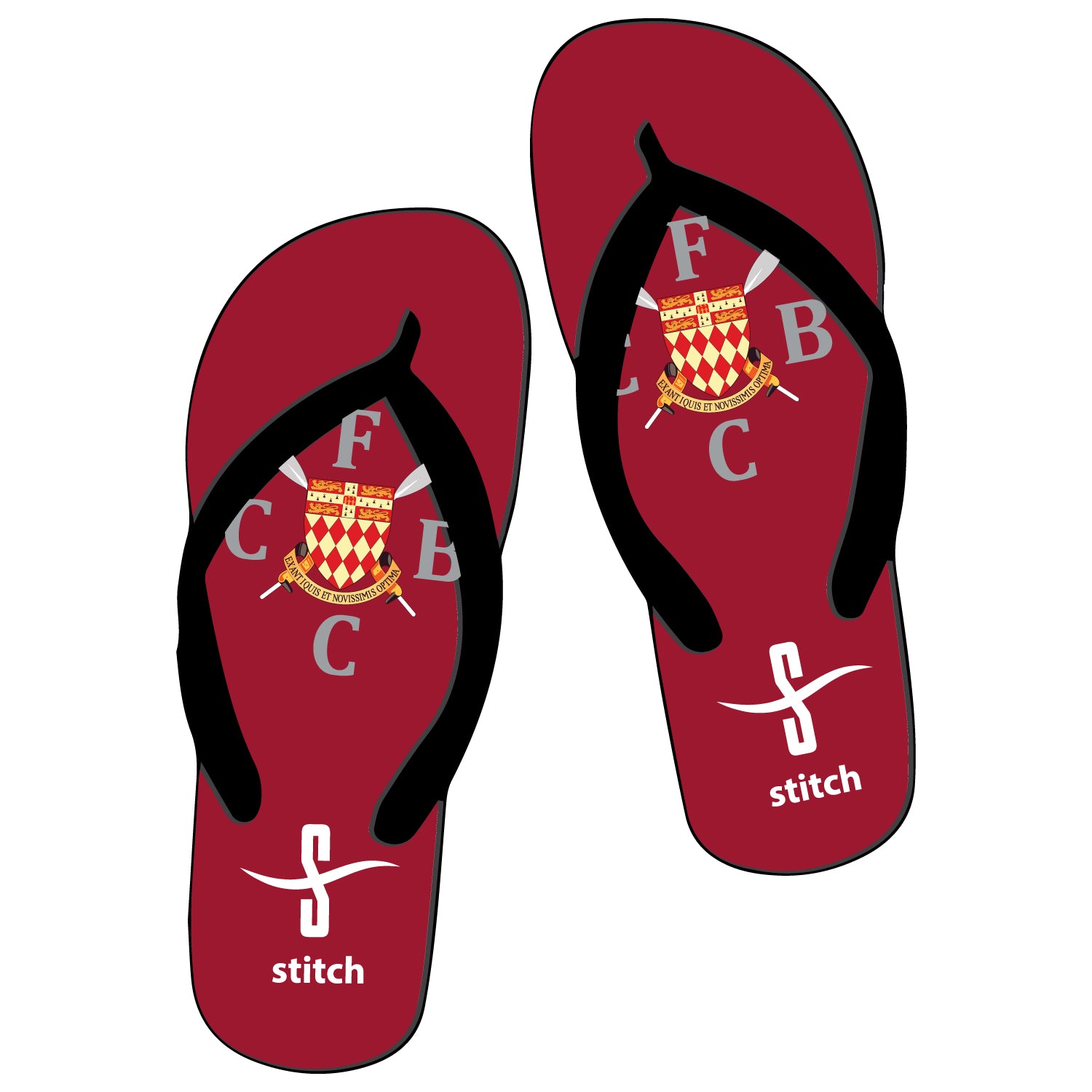 Fitzwilliam Crest Flip Flops – Stitch Rowing