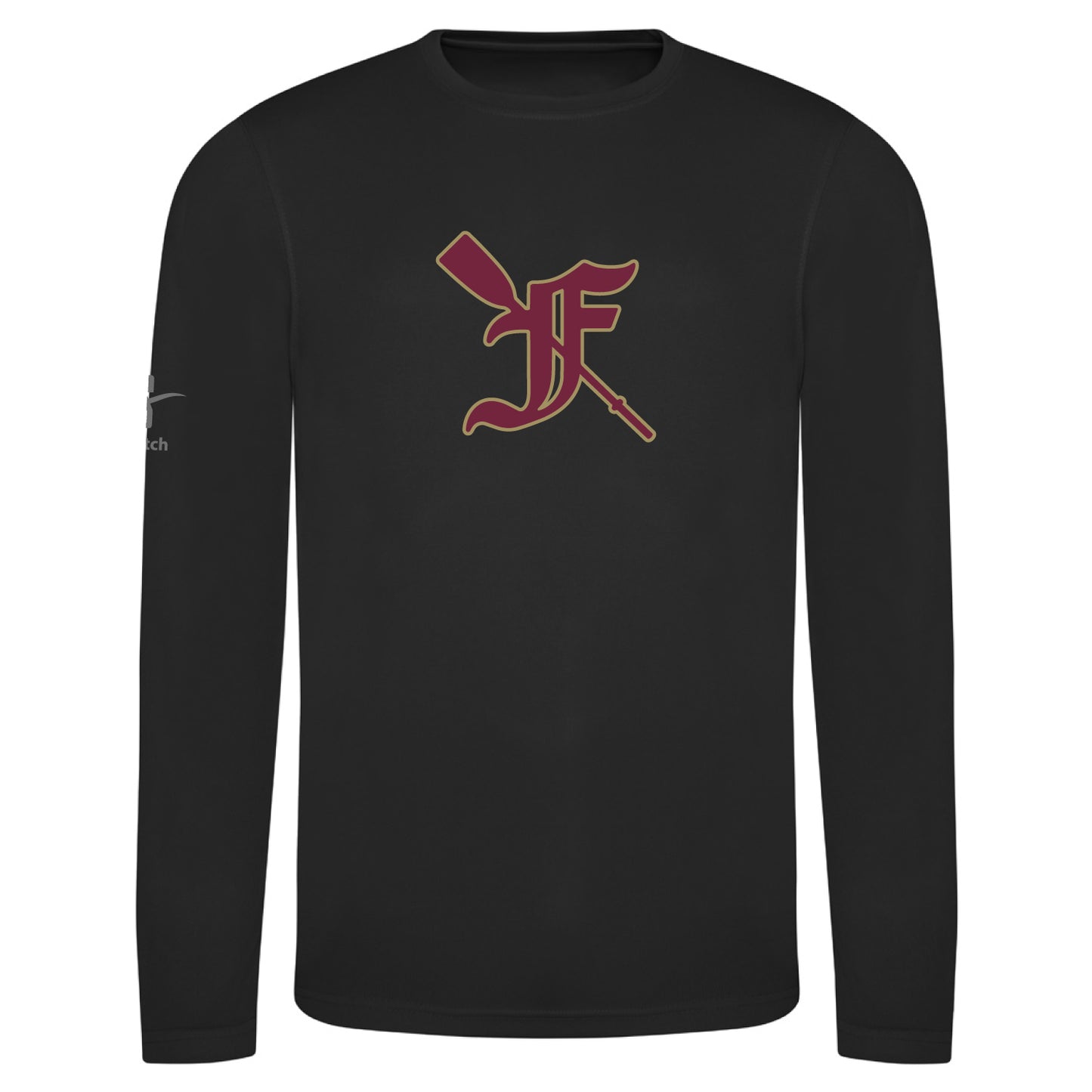 Fordham University Black Performance T-Shirt Long Sleeve