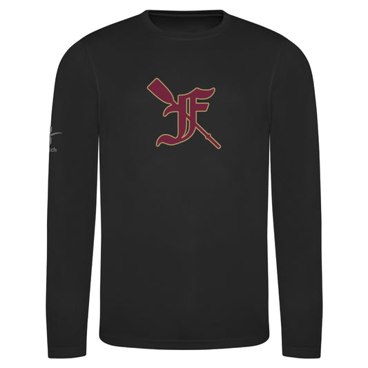 Fordham University Black Performance T-Shirt Long Sleeve