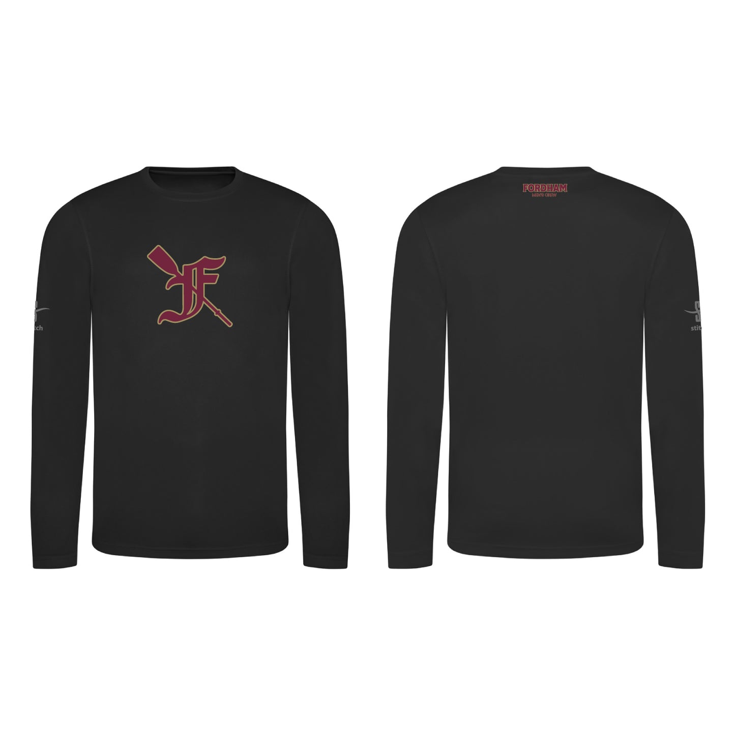 Fordham University Black Performance T-Shirt Long Sleeve