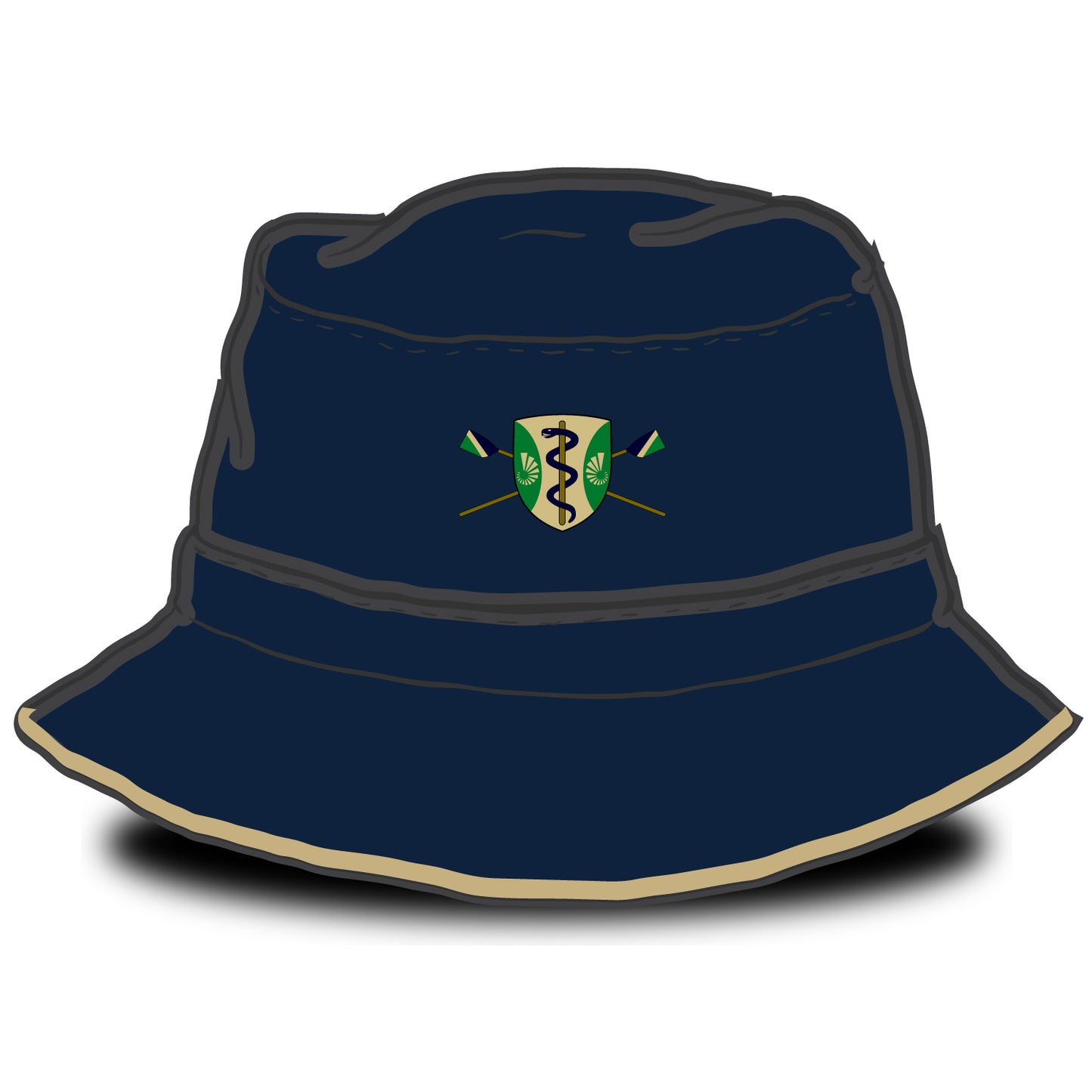Green Templeton BC Bucket Hat With Gold Trim