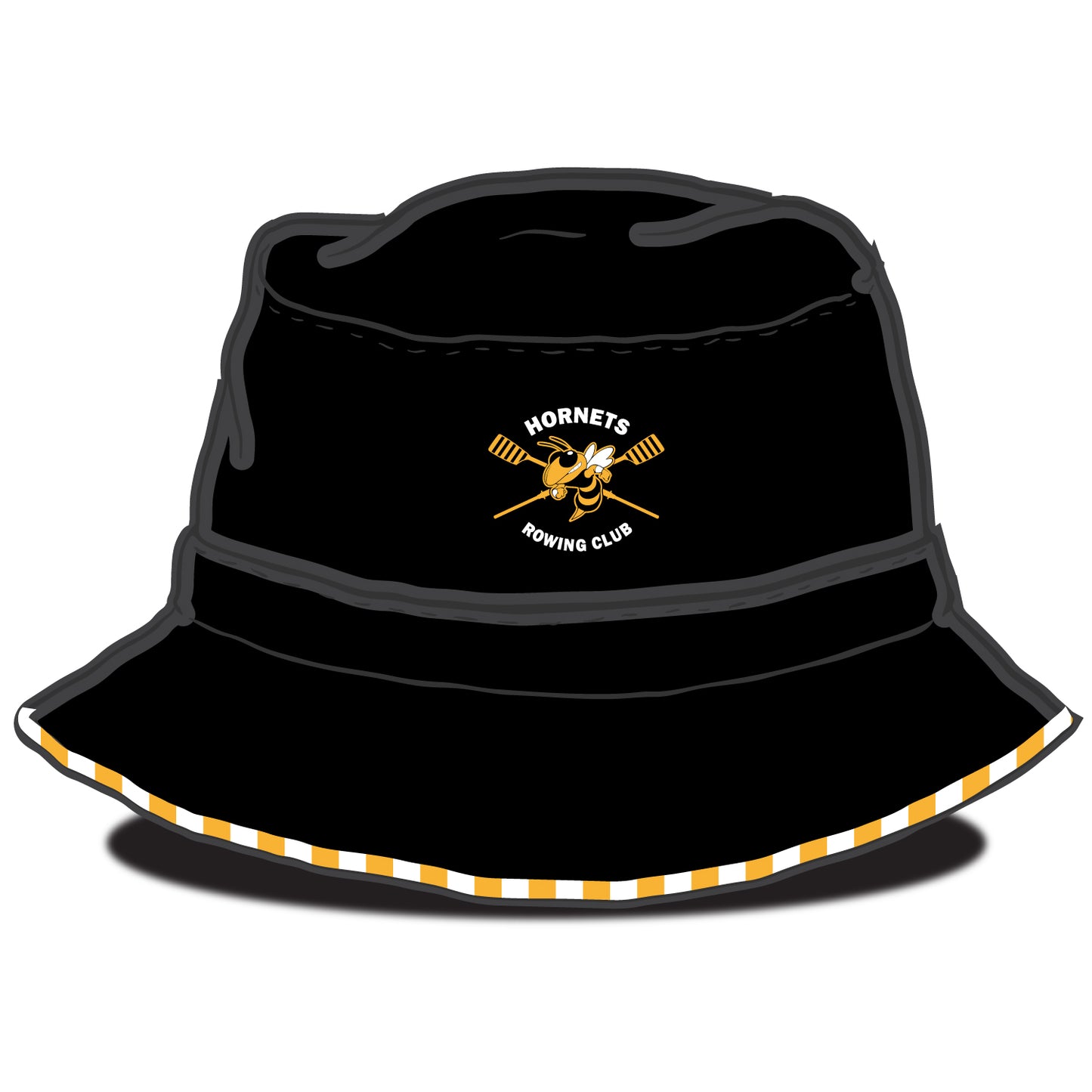 Hornets Rowing Club Striped Trim Bucket Hat