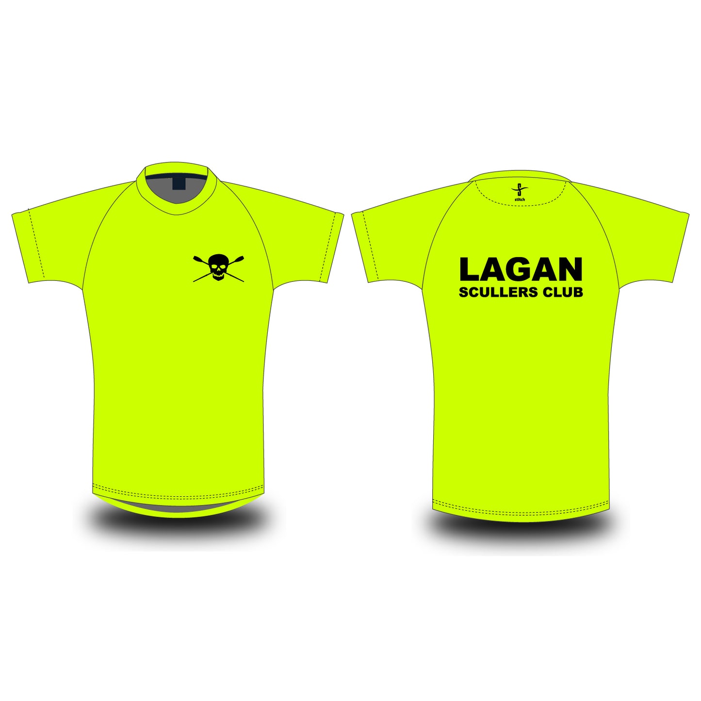 Lagan Scullers Club Fluorescent Yellow T-shirt