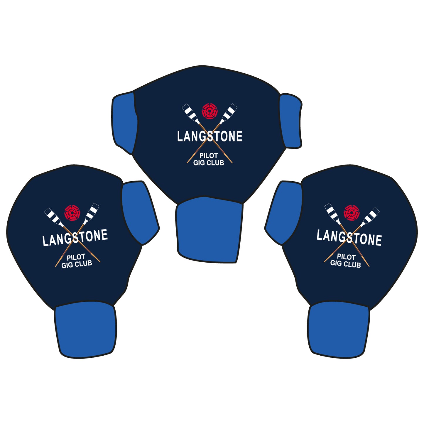 Langstone Pilot Gig Club Navy Pogies