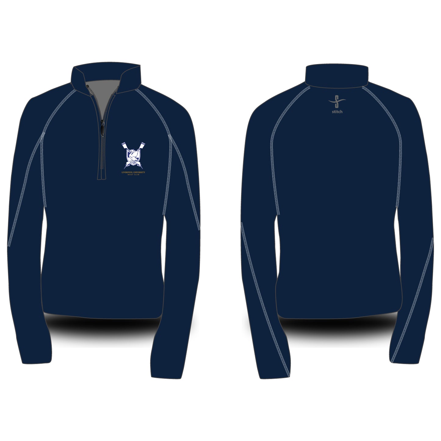 University of Liverpool Boat Club Contrast Stitching Dark Morning Fleece