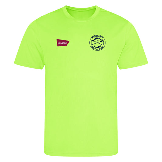 Lowestoft Coastal Sculling Academy Fluorescent Green Short Sleeve T-shirt