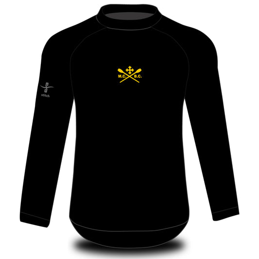 Mansfield College Boat Club Black Tech Top Long Sleeve