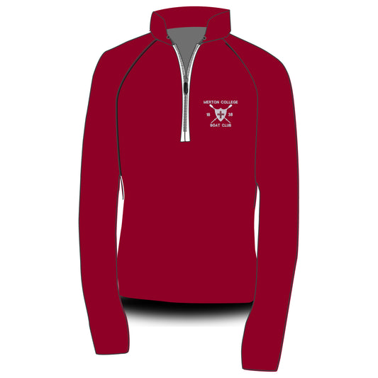 Merton College Boat Club Maroon Fleece Lined Midlayer