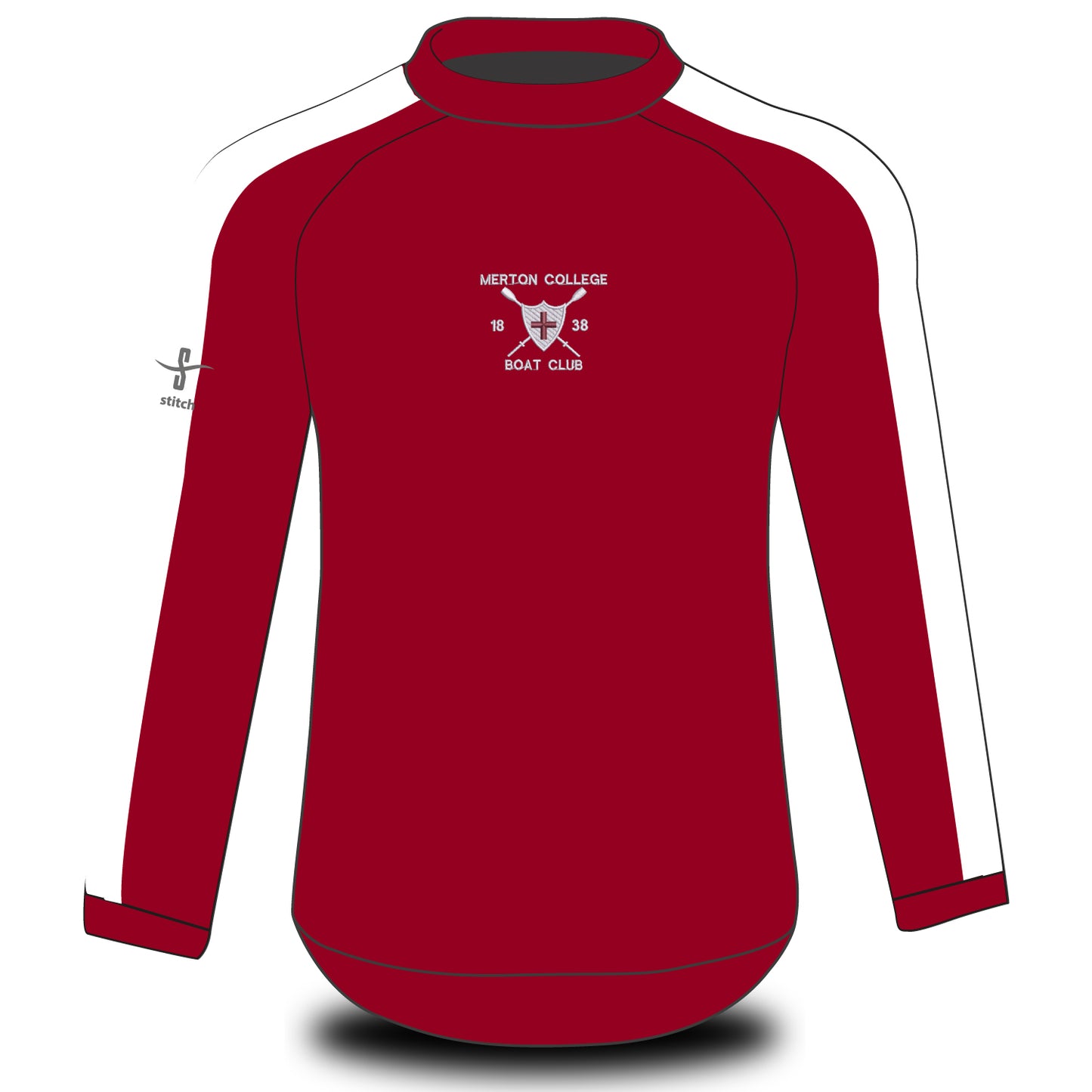 Merton College Boat Club Maroon Tech Top Long Sleeve
