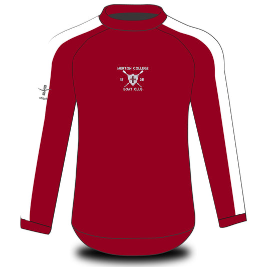 Merton College Boat Club Maroon Tech Top Long Sleeve
