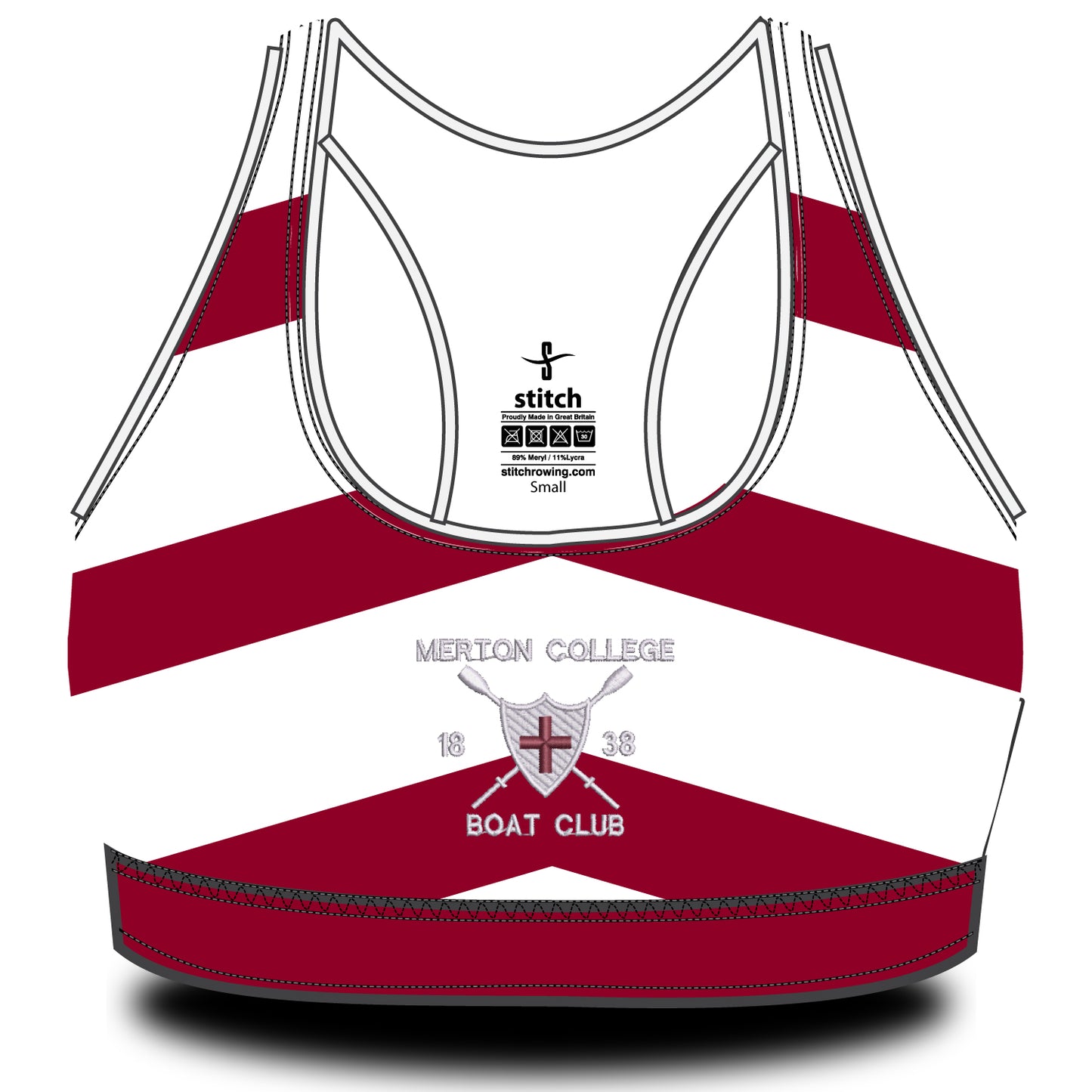 Merton College Boat Club Chevron Sports Bra