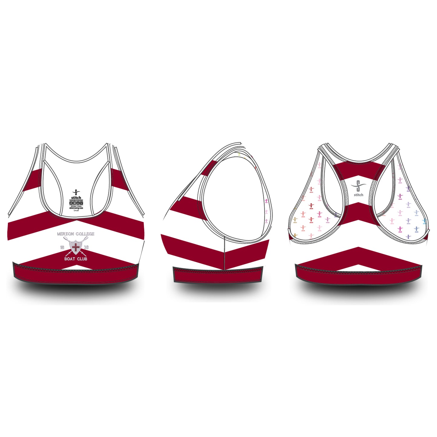 Merton College Boat Club Chevron Sports Bra
