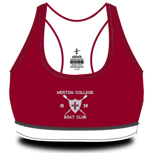 Merton College Boat Club Maroon Sports Bra
