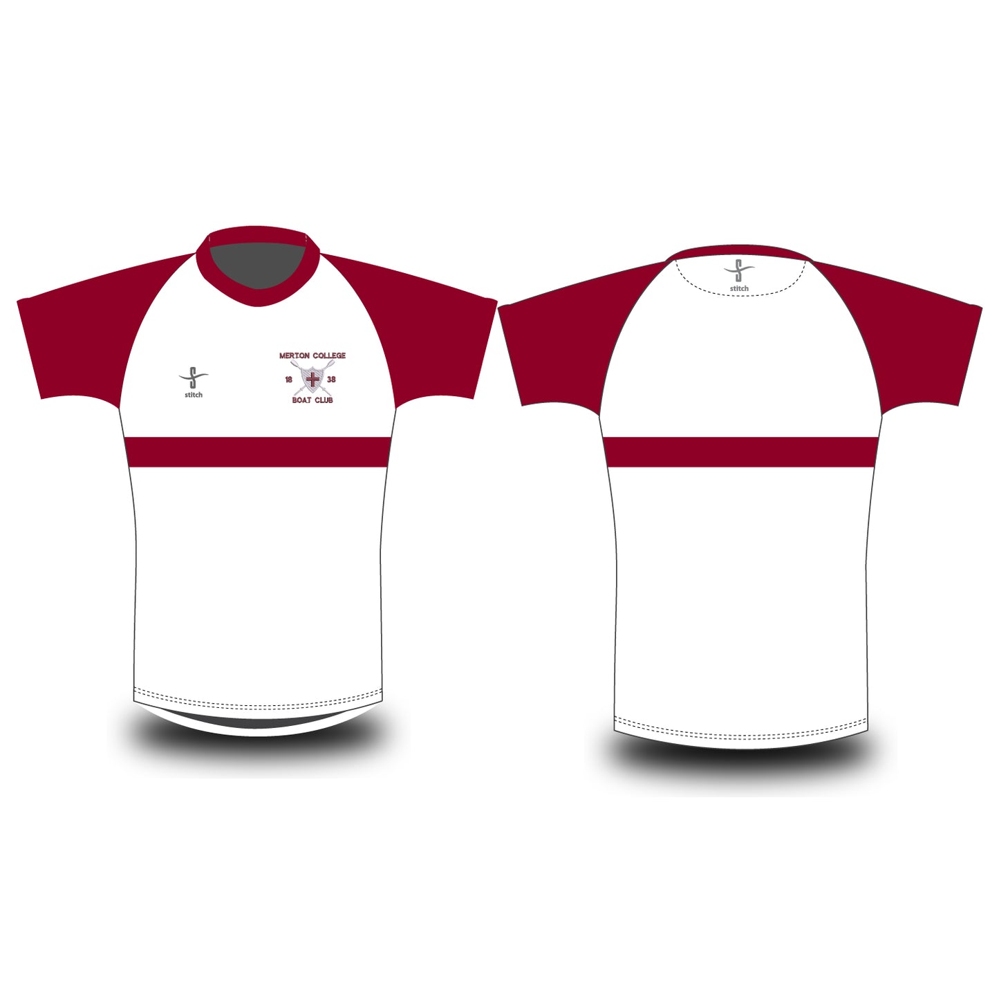 Merton College Boat Club Hooped T-shirt