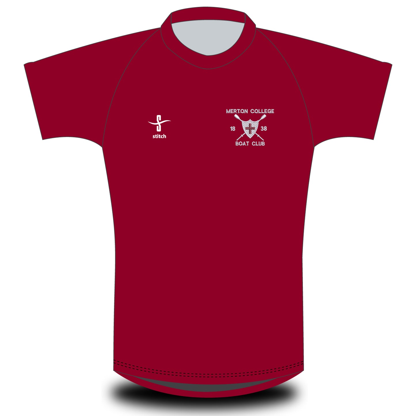 Merton College Boat Club Maroon T-shirt