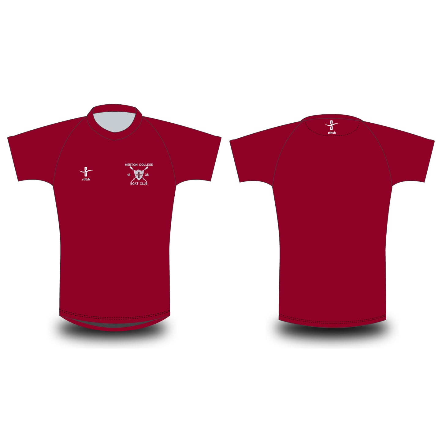 Merton College Boat Club Maroon T-shirt
