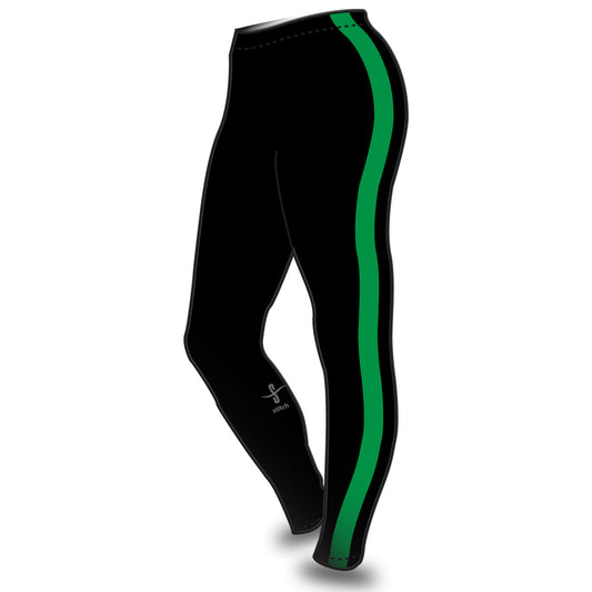 Milton Keynes Rowing Club Green Stripe Leggings