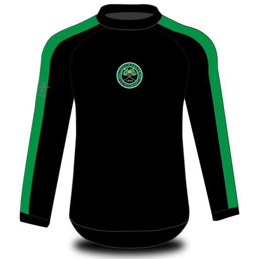 Milton Keynes Rowing Club Green Stripe Tech Top Long Sleeve