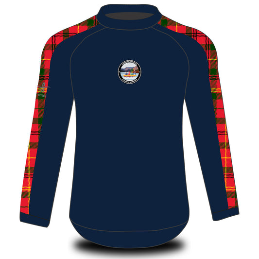 Monster the Loch Tartan Stripe Tech Top Long Sleeve