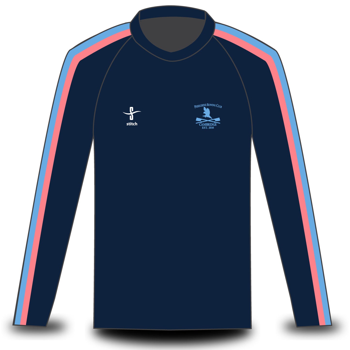 Peregrine Rowing Club Navy Stripe T-shirt