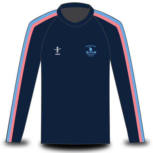 Peregrine Rowing Club Long Sleeve Navy Stripe T-shirt RACEWEAR