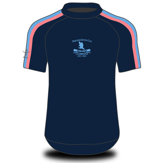 Peregrine Rowing Club Tech Top Short Sleeve Navy TRAINING-WEAR