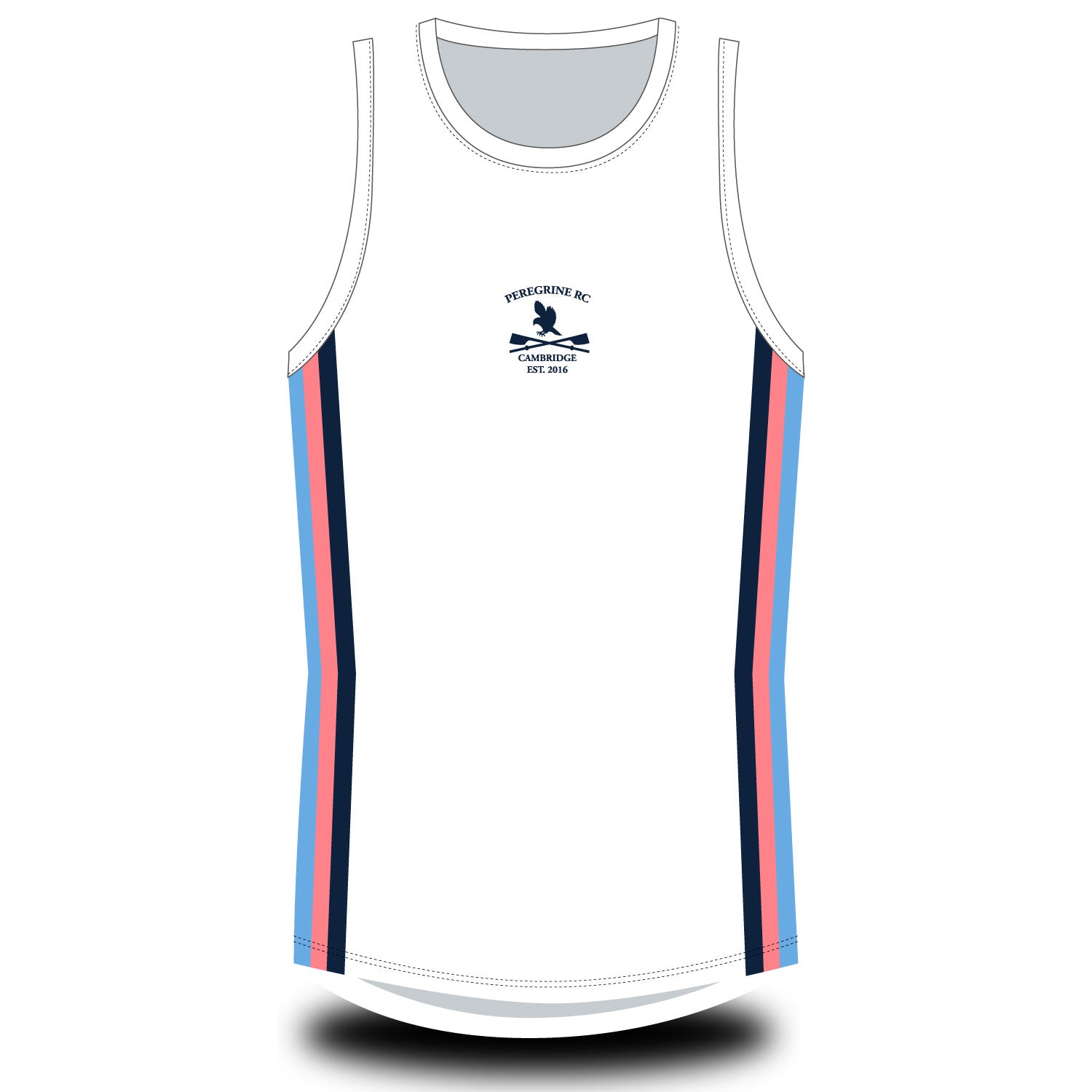 Peregrine Rowing Club White Vest TRAINING-WEAR – Stitch Rowing