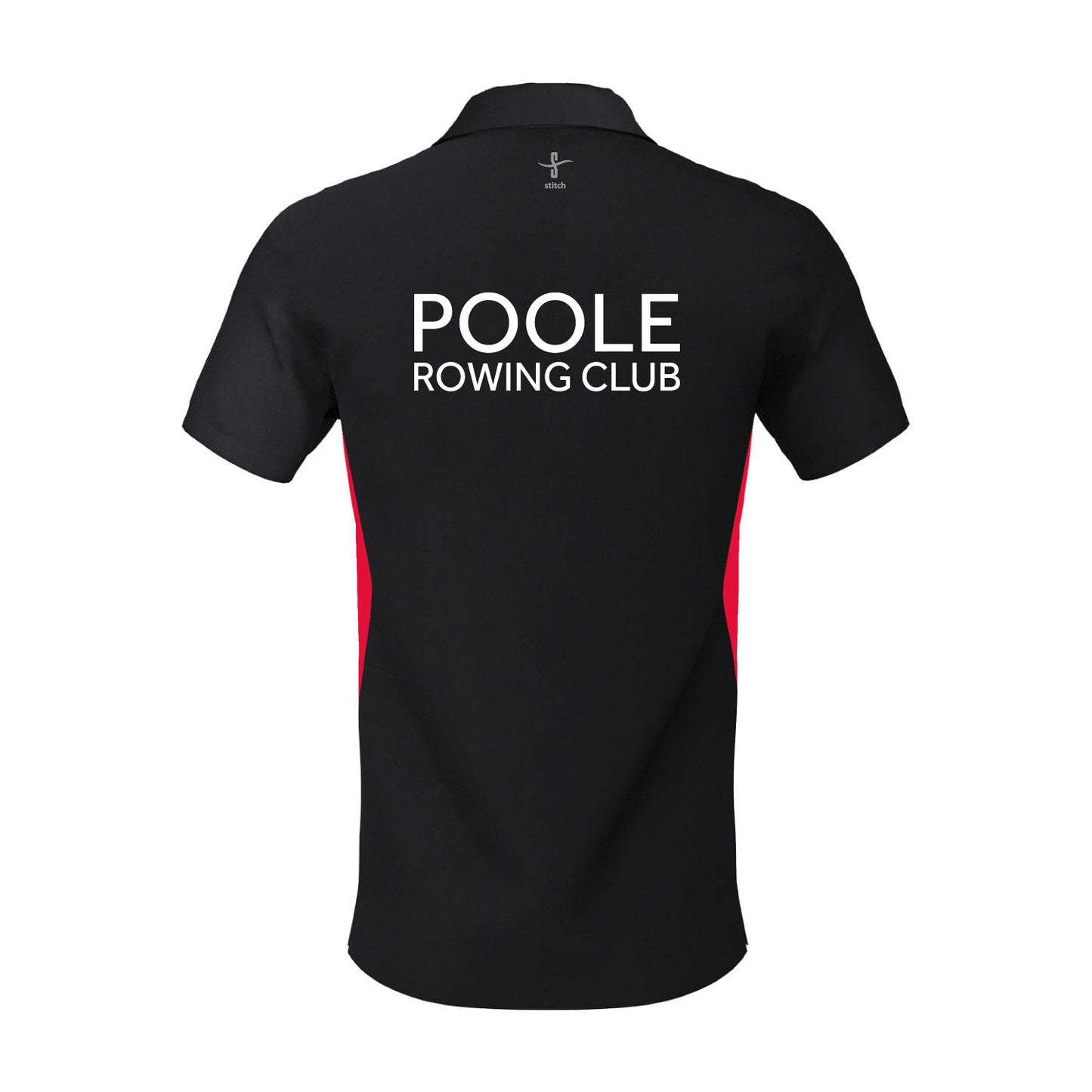 Poole Amateur Rowing Club Polo Shirt Black & Red