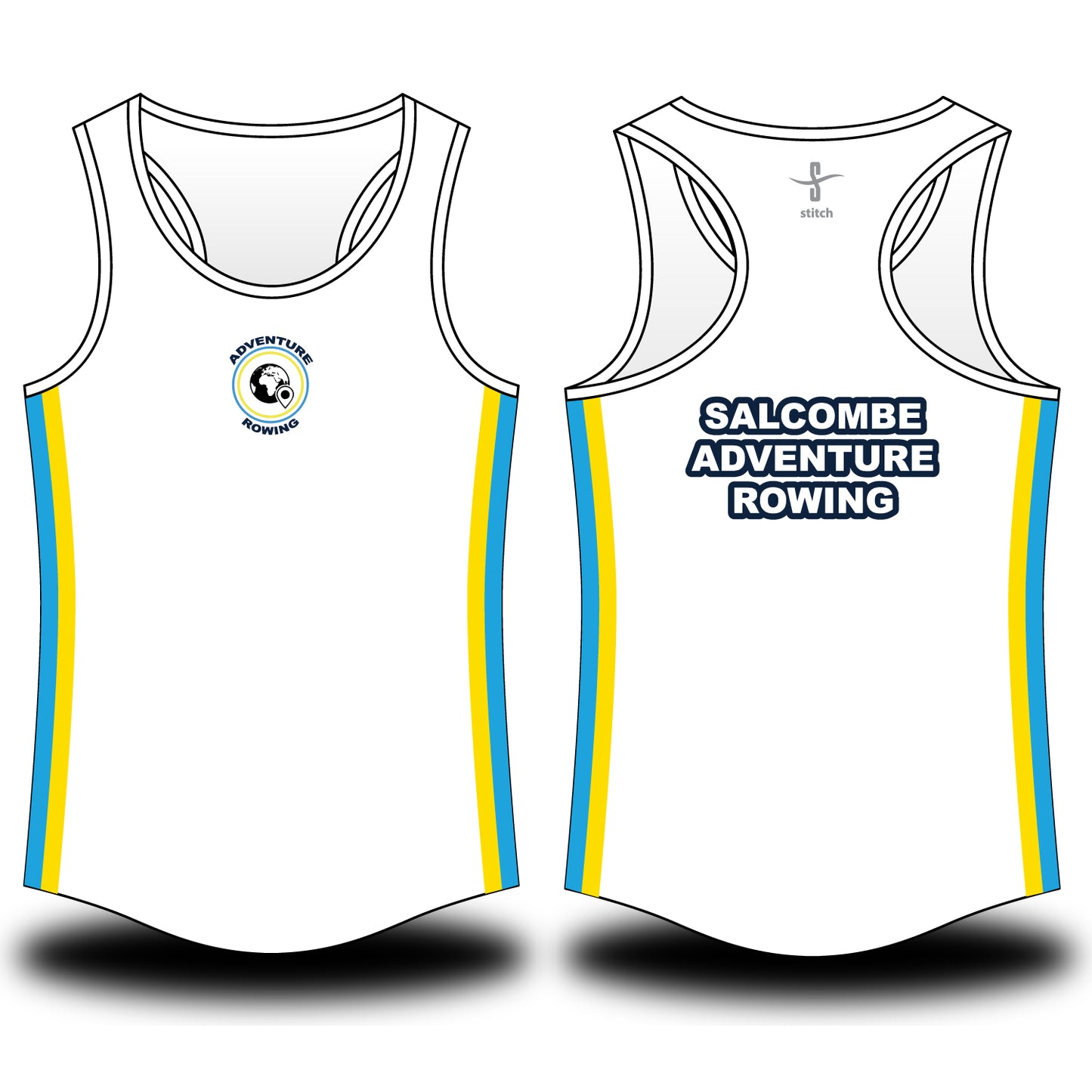 Salcombe Rowing Club Vest Adventure Rowing White