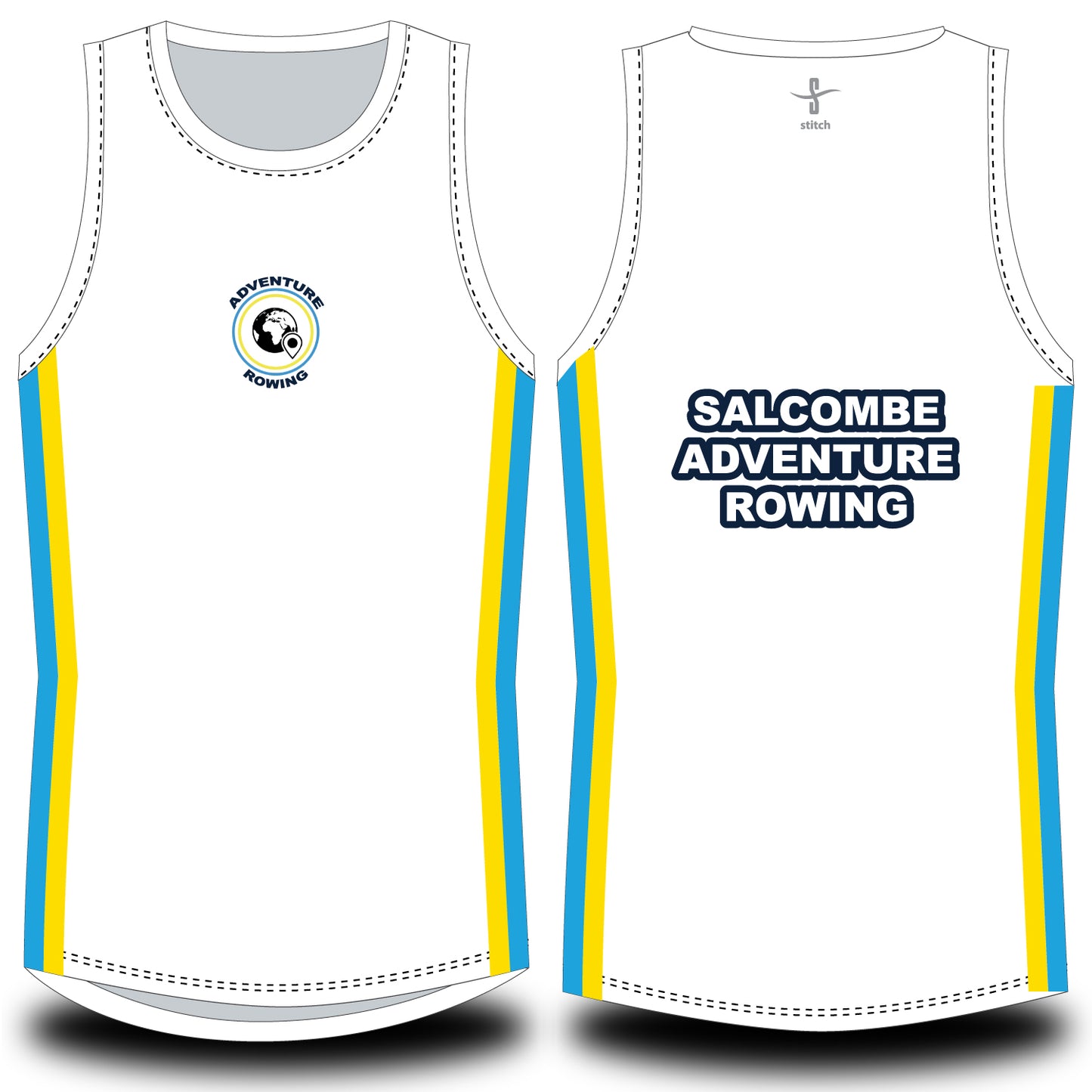 Salcombe Rowing Club Vest Adventure Rowing White