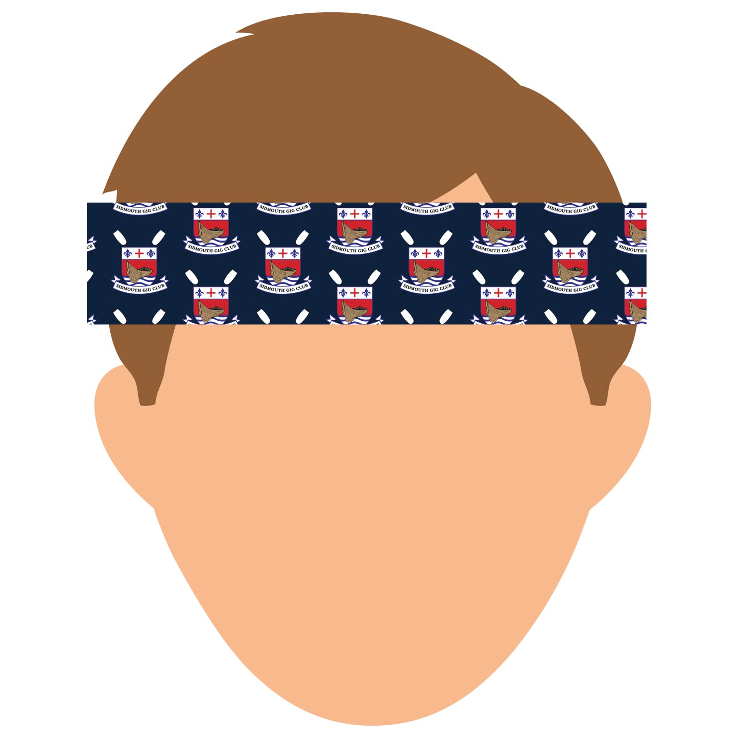 Sidmouth Gig Club Repeating Crest Headband