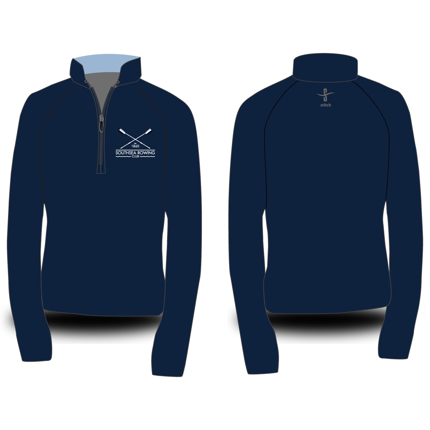Southsea Rowing Club Contrast Collar Dark Morning Fleece